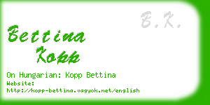 bettina kopp business card
